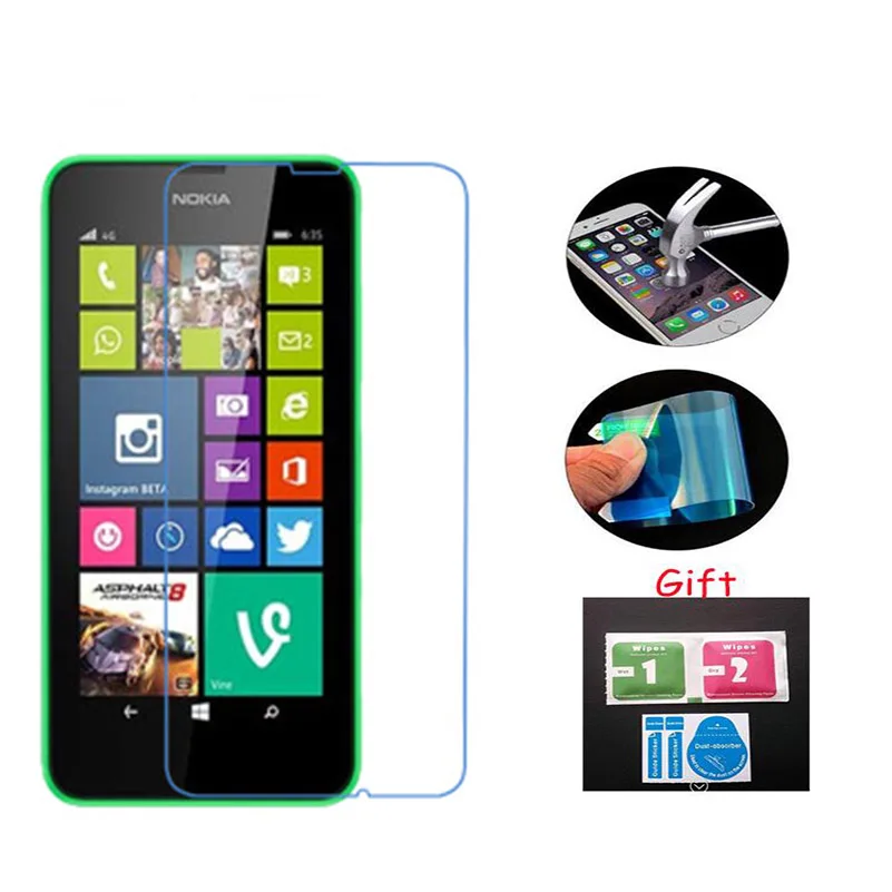 3X For Nokia luima 630 635 Glass Screen Protector Nano Soft Tempered Explosion proof Clear protective film Phone LCD Guard Cover | Мобильные