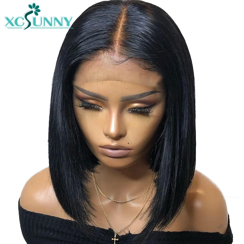 13x6 Bob Lace Front Wigs Human Hair HD Knots Pre Plucked Short Lace Frontal Wig Straight Remy Brazilian Hair 130%-180% xcsunny
13x6 Bob Lace Front Wigs Human Hair HD Knots Pre Plucked Short Lace Frontal Wig Straight Remy Brazilian Hair 130%-180% xcsunny