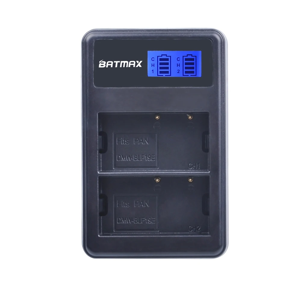 DMW-BLF19E зарядное устройство с двойным жк-дисплеем для DMW-BLF19 BLF19E BLF19GK BLF19PP DMC-GH3 GH3A GH3AGK