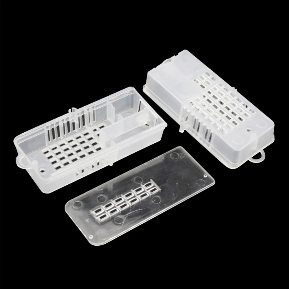 2 pcs Push-pull Bee Cage Plastic King Cage Queen Rearing Prisoner King Cage Escape Box Beekeeping Tools Strong And Durable