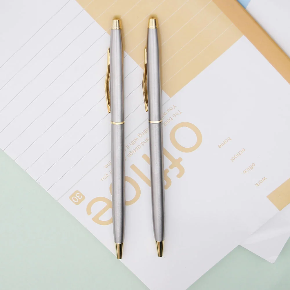1pcs Stainless steel rod rotating Metal ballpoint Pen Stationery Ballpen 0.7mm Blue Black ink Office & School Supplies
1pcs Stainless steel rod rotating Metal ballpoint Pen Stationery Ballpen 0.7mm Blue Black ink Office & School Supplies