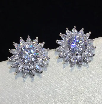 Solid 925 Sterling Silver Daisy Flower Clear Sparkling CZ Stud Earrings for Women Sterling-Silver-Jewelry Valentine's Day Gift
Solid 925 Sterling Silver Daisy Flower Clear Sparkling CZ Stud Earrings for Women Sterling-Silver-Jewelry Valentine's Day Gift