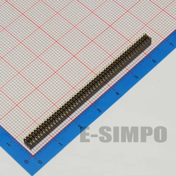 50pcs/lot 1.27mm Female Header, 2*50P SMT Plastic Height 4.5mm, Double Row, Rohs, Golden-Plated
50pcs/lot 1.27mm Female Header, 2*50P SMT Plastic Height 4.5mm, Double Row, Rohs, Golden-Plated