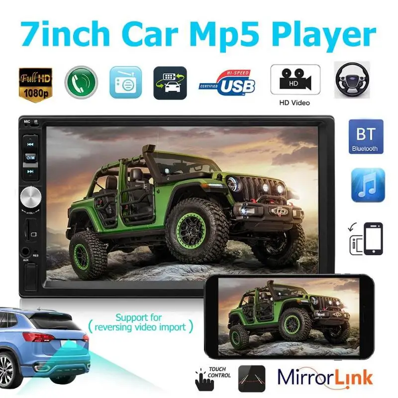 SWM 7012B Double DIN Bluetooth Car Stereo 7 inch Touch Screen Head Unit AUX Input USB FM Radio In Dash Receiver
SWM 7012B Double DIN Bluetooth Car Stereo 7 inch Touch Screen Head Unit AUX Input USB FM Radio In Dash Receiver