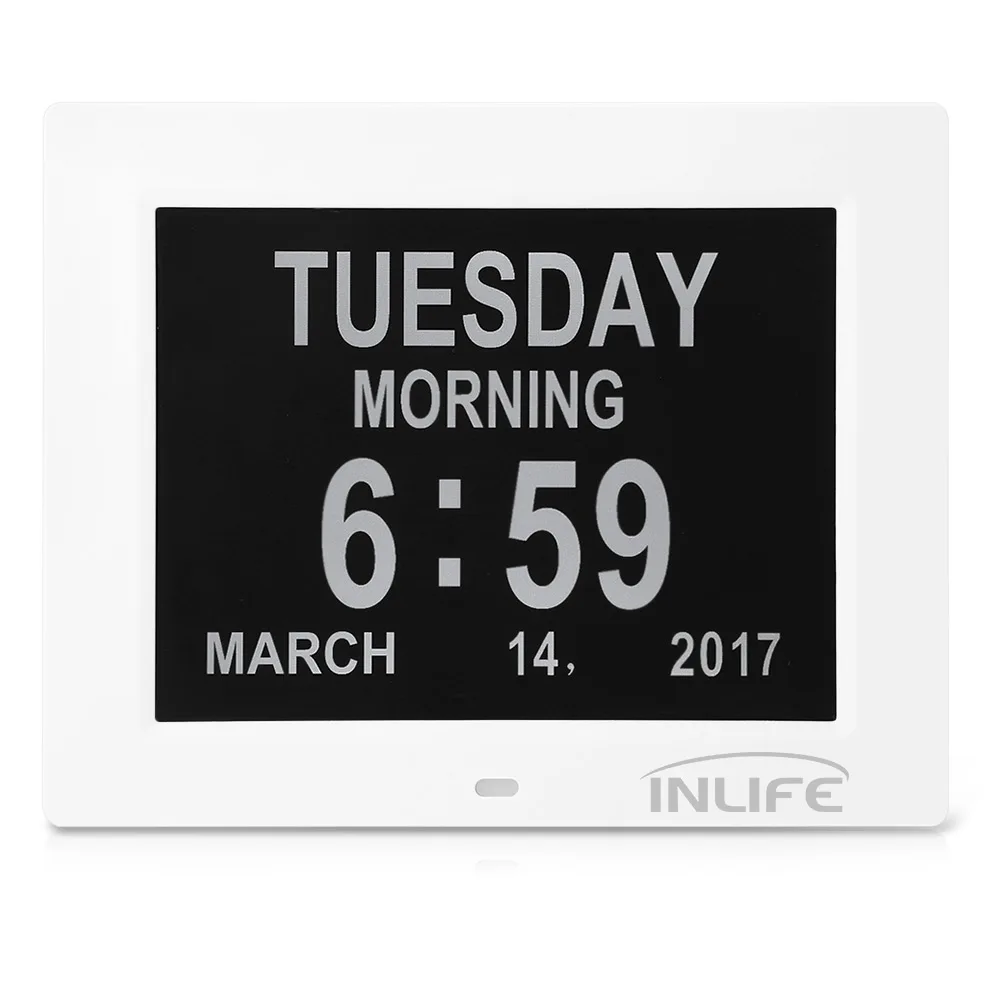 Inlife DDC - 8009 8 Inch Digital Calendar Clock With 8 Alarm Options Auto Light Dimmer SD Card Digital Clock Reminding Settings
Inlife DDC - 8009 8 Inch Digital Calendar Clock With 8 Alarm Options Auto Light Dimmer SD Card Digital Clock Reminding Settings
