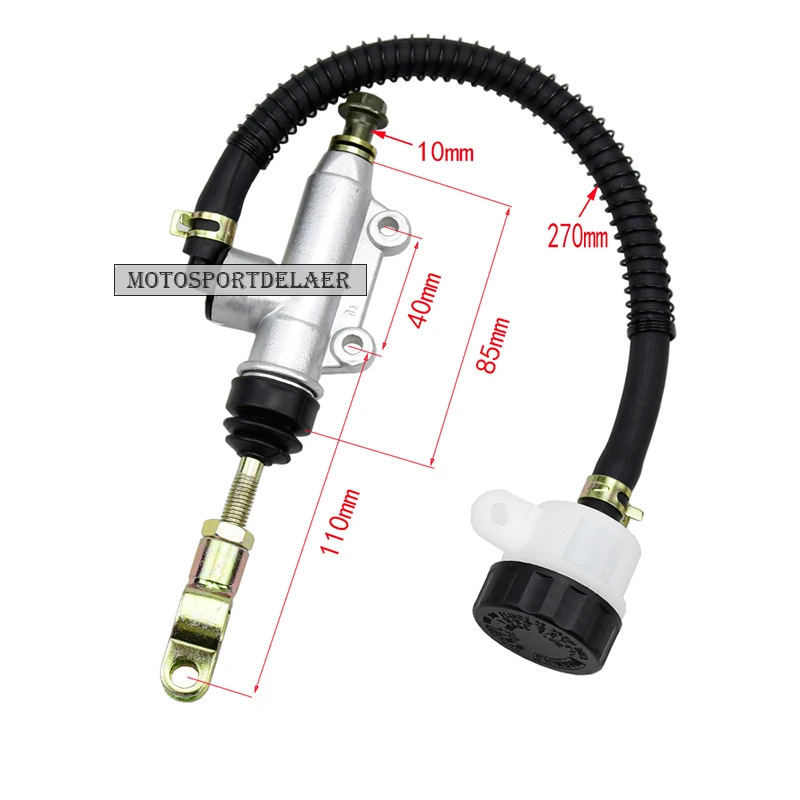 Silver Rear Foot Brake Master Cylinder Pump Quad ATV Hydraulic With Reservoir For Pit Dirt Bikes Motorcycle
Silver Rear Foot Brake Master Cylinder Pump Quad ATV Hydraulic With Reservoir For Pit Dirt Bikes Motorcycle