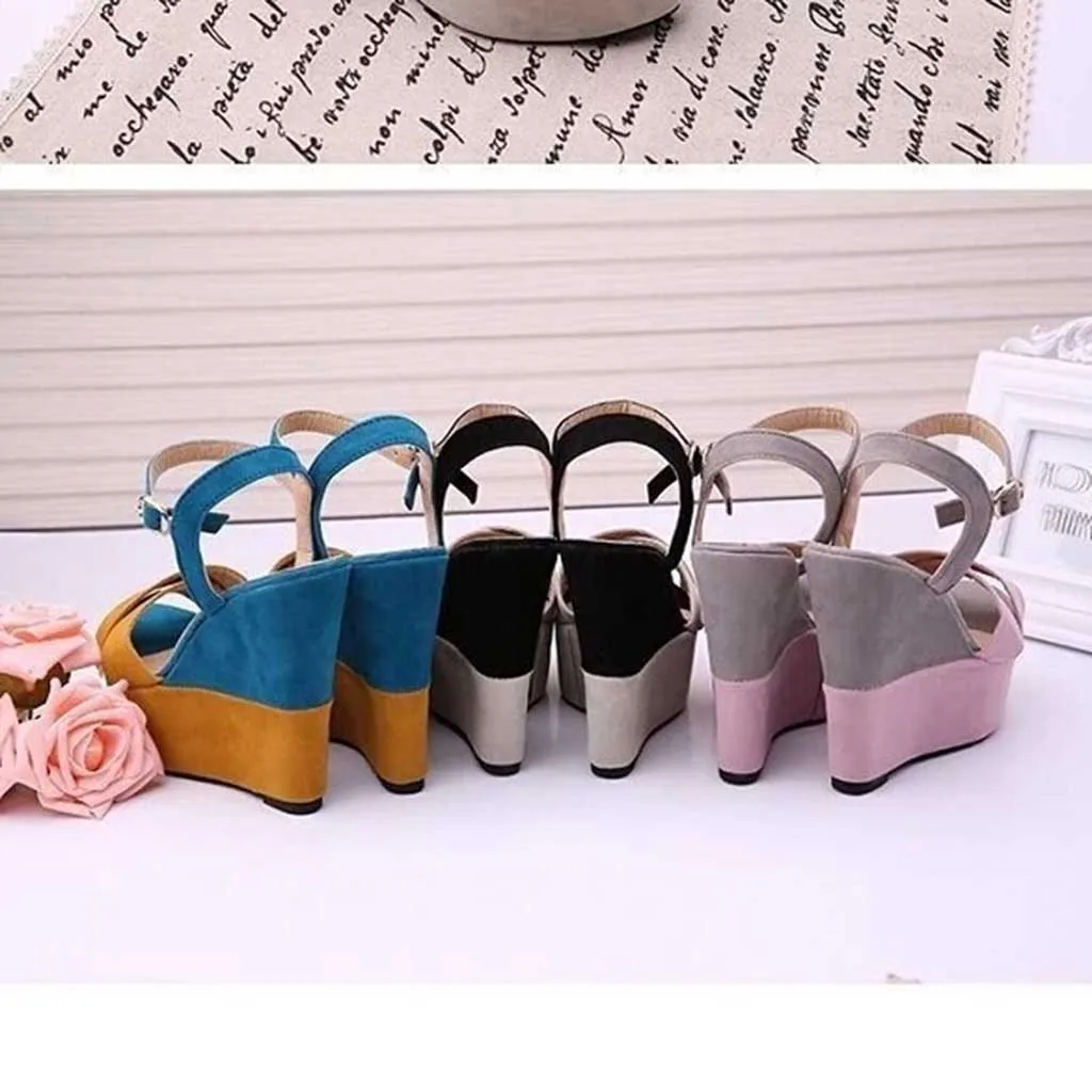 Women Ladies Mixed Colors Buckle Peep Toe Wedges Casual Loafers Sandals Shoes flat casual summer sandals womenhigh heels
Women Ladies Mixed Colors Buckle Peep Toe Wedges Casual Loafers Sandals Shoes flat casual summer sandals womenhigh heels