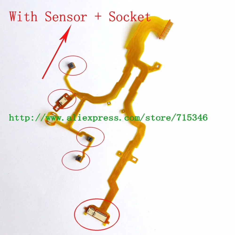 NEW Lens Back Main Flex Cable For Iconic Brand DSC-RX100 DSC-RX100 II  RX100 M2 Digital Camera Repair Part + Sensor + Socket