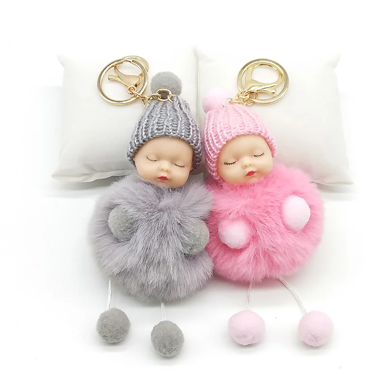 Hands and feet Sleeping Baby Doll Keychain Pompom Rabbit Fur Ball Key Chain Car Keyring Women Holder Bag Pendant charm jewelry
Hands and feet Sleeping Baby Doll Keychain Pompom Rabbit Fur Ball Key Chain Car Keyring Women Holder Bag Pendant charm jewelry
