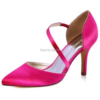 Hot Pink Women Pumps High Heels Strap Wedding Shoes Satin Ladies Woman Prom Party Dress Pumps Ivory Blue Shoes HC1711
Hot Pink Women Pumps High Heels Strap Wedding Shoes Satin Ladies Woman Prom Party Dress Pumps Ivory Blue Shoes HC1711