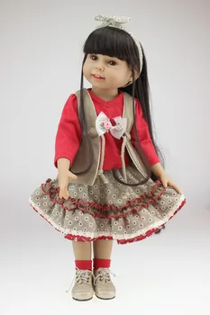 18inch American princess girl Full vinyl silicone girl doll modeling doll adorable kids accompanying babies doll brinquedos
18inch American princess girl Full vinyl silicone girl doll modeling doll adorable kids accompanying babies doll brinquedos