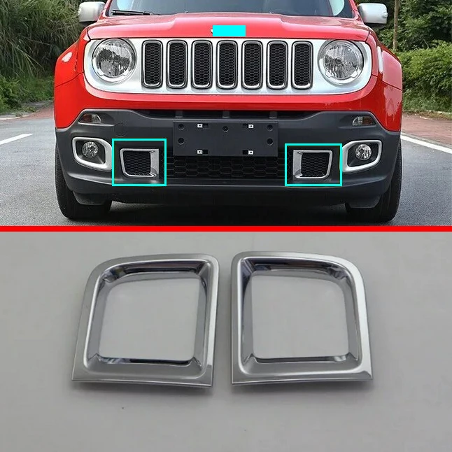 ABS Chrome Front Bumper Grille Trim For JEEP Renegade 2015 2016 2017 Car Accessories Stickers
ABS Chrome Front Bumper Grille Trim For JEEP Renegade 2015 2016 2017 Car Accessories Stickers