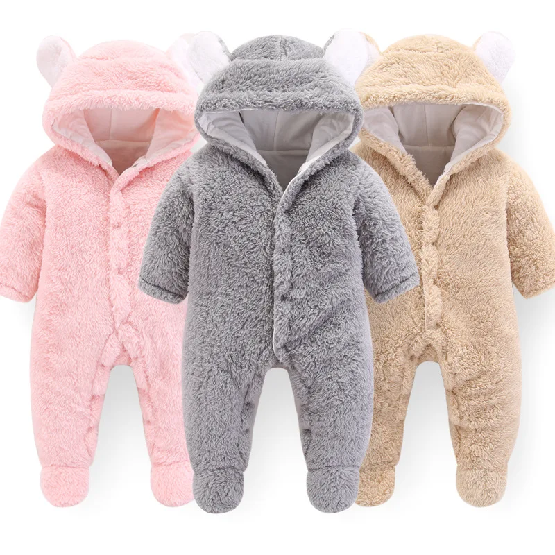 

Newborn Baby 0-3 Months Girls Baby Footies Velvet Newborns Baby Boys Clothes Autumn Winter Baby Clothing Suits for 3M 6M 9M 12M