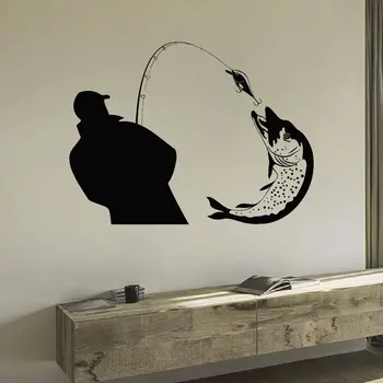 Home Decor Wall Vinyl Sticker Animal Fishing Rod Fish Hobby Fisherman Decal Interior Decorative Wallpaper Removable Mural FS10
Home Decor Wall Vinyl Sticker Animal Fishing Rod Fish Hobby Fisherman Decal Interior Decorative Wallpaper Removable Mural FS10