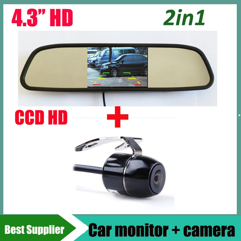 4 3-дюймовый автомобильный зеркальный монитор TFT LCD + HD CCD Unviersal Автомобильная