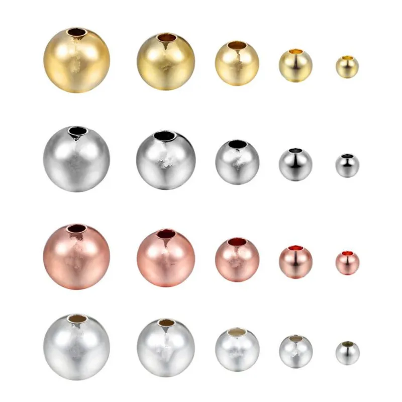 50pcs Silver Rose Gold Brass Spacer Beads Ball Loose Beads for Charms Bracelets DIY Jewelry Making Pick Size 2/3/4/5/6mm Z766
50pcs Silver Rose Gold Brass Spacer Beads Ball Loose Beads for Charms Bracelets DIY Jewelry Making Pick Size 2/3/4/5/6mm Z766