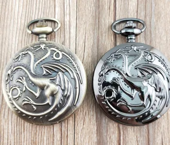 Steampunk Game of Thrones Quartz Pocket Watch Awesome Dragon Fire and Blood Man Women Necklace Pendant Clock Gift
Steampunk Game of Thrones Quartz Pocket Watch Awesome Dragon Fire and Blood Man Women Necklace Pendant Clock Gift