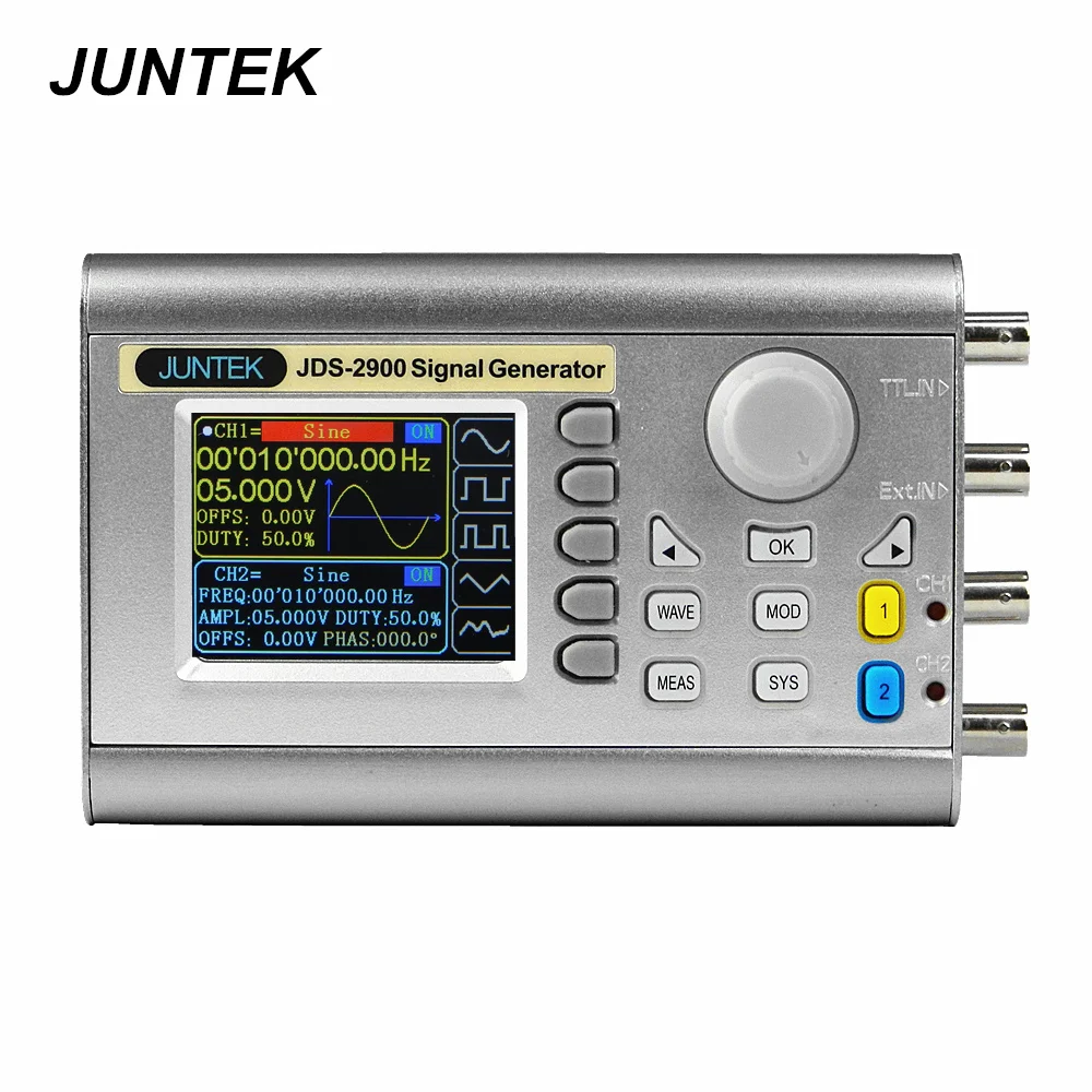 JUNTEK JDS2900-60M 60MHZ Signal Generator Digital Control Dual-channel DDS Function Signal Generator frequency meter Arbitrary
JUNTEK JDS2900-60M 60MHZ Signal Generator Digital Control Dual-channel DDS Function Signal Generator frequency meter Arbitrary