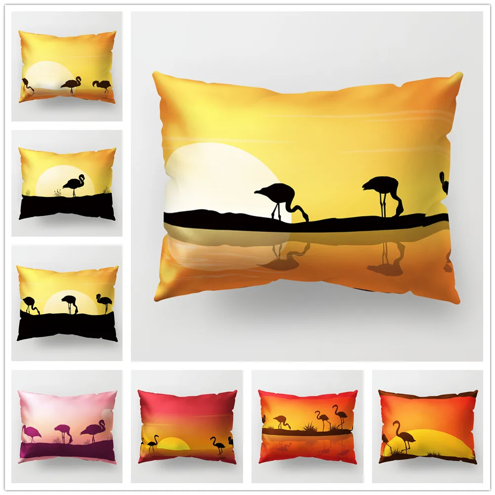 Flamingo In The Sunset Polyester Cushion Cover Decorative Pillow Case 30x50cm for Sofa Car Seat Couch Living Room Home Decor
Flamingo In The Sunset Polyester Cushion Cover Decorative Pillow Case 30x50cm for Sofa Car Seat Couch Living Room Home Decor