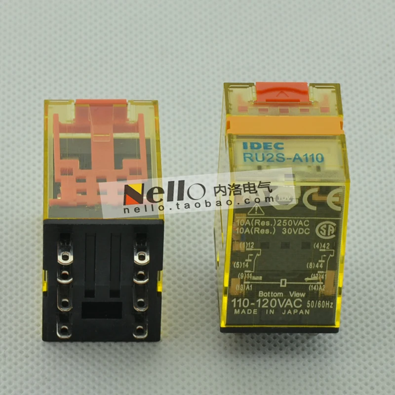 

[SA]Japan and the spring IDEC relays with latch lever 10A RU2S-A110 AC110V 2a2b--10pcs/lot