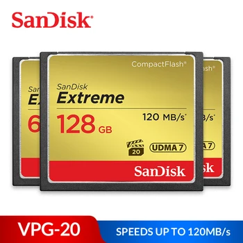 

SanDisk Memory Card Extreme CompactFlash 16GB 32GB 64GB 128GB CF Card UDMA-7 800X VPG-20 120MB/s Read Speed Rich 4K for Camera