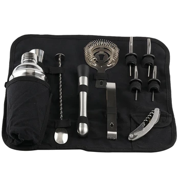 12Pcs Stainless Steel Cocktail Shaker Bar Set Bartender Kit Wine Martini Mixer Boston Shaker for Party Bar Tool Bartenders Rol
12Pcs Stainless Steel Cocktail Shaker Bar Set Bartender Kit Wine Martini Mixer Boston Shaker for Party Bar Tool Bartenders Rol