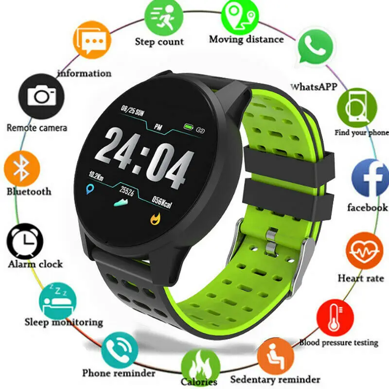 IP67 Waterproof Smartwatch Sports Watch Heart Rate Monitor Blood Pressure Fitness Tracker Bracelet
IP67 Waterproof Smartwatch Sports Watch Heart Rate Monitor Blood Pressure Fitness Tracker Bracelet