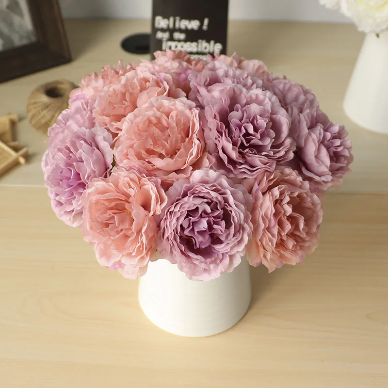 5 heads/ bouquet Peony Artificial flowers Silk Wedding Bouquet Fake Flower For Part Wedding Home decoration
5 heads/ bouquet Peony Artificial flowers Silk Wedding Bouquet Fake Flower For Part Wedding Home decoration
