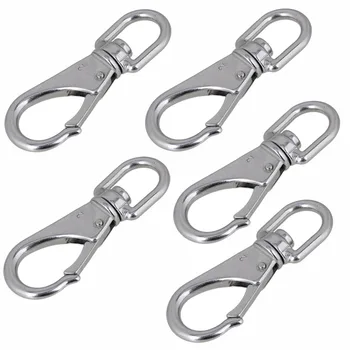 Marine Boat Swivel Eye Spring Snap Hook Size 2# M6 304 Stainless Steel Silver Of 5
Marine Boat Swivel Eye Spring Snap Hook Size 2# M6 304 Stainless Steel Silver Of 5