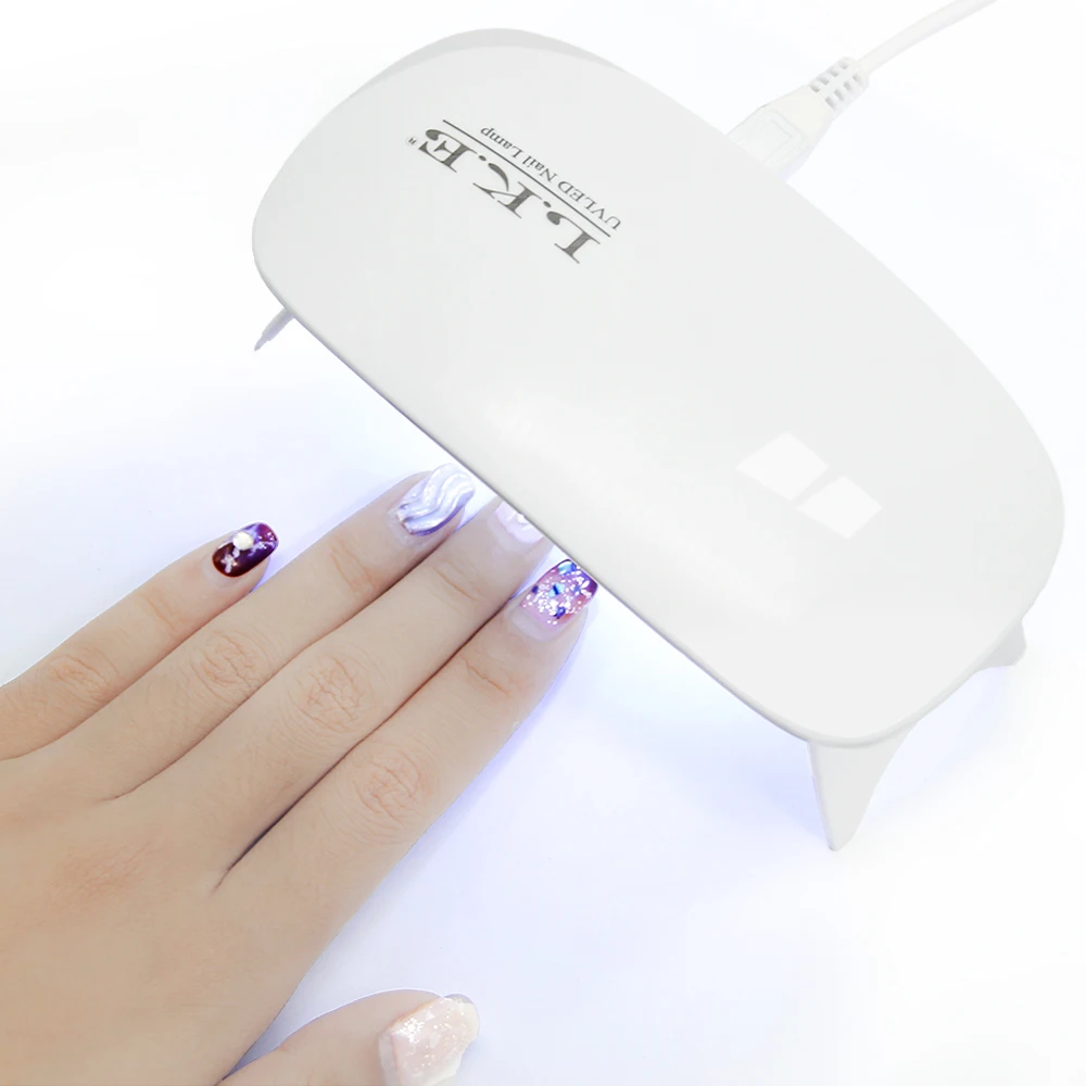 LKE 12 Вт лампа для ногтей Светодиодный УФ Micro USB гель лака ультрафиолетовая