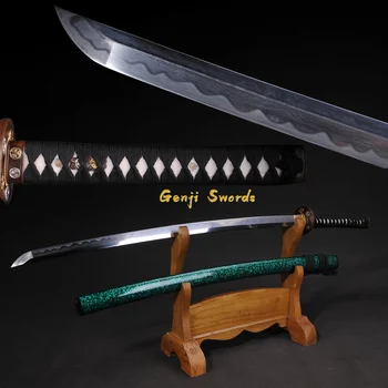 Handmade Full Tang Japanese Katana Manual Grinding Damascus Folded Steel Real Samurai Sword Sharp Edge
Handmade Full Tang Japanese Katana Manual Grinding Damascus Folded Steel Real Samurai Sword Sharp Edge