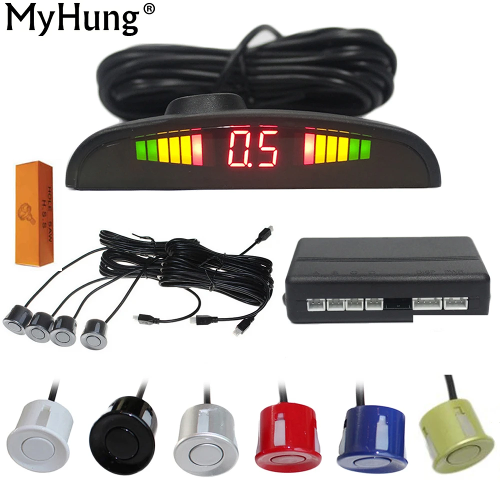 Car Led Parking Sensors Parktronic Display 4 Sensors Reverse Assistance Radar Monitor Parking System Auto Accessories Styling
Car Led Parking Sensors Parktronic Display 4 Sensors Reverse Assistance Radar Monitor Parking System Auto Accessories Styling