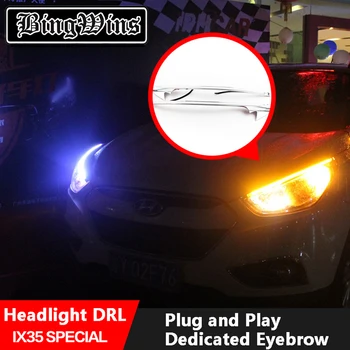 Car styling for Headlight LED Eyebrow Daytime Running Light DRL With Yellow Turn Signal Light For Hyundai IX35 2010-2013 9600Lm
Car styling for Headlight LED Eyebrow Daytime Running Light DRL With Yellow Turn Signal Light For Hyundai IX35 2010-2013 9600Lm