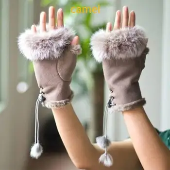 NIBESSER Woman Winter Rabbit Hair Fingerless Gloves Fashion Woman Mittens Color Wrist Mittens Warm Gloves For Female
NIBESSER Woman Winter Rabbit Hair Fingerless Gloves Fashion Woman Mittens Color Wrist Mittens Warm Gloves For Female
