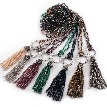 Free Shipping Fashion 4mm Mini Glass Knotted Crystal Tassel Necklaces 16 color available
Free Shipping Fashion 4mm Mini Glass Knotted Crystal Tassel Necklaces 16 color available
