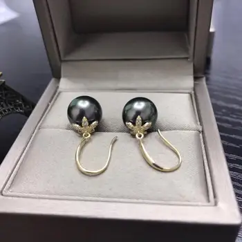 free shipping gorgeous pair of 10-11 Tahitian round black green pearl dangle earring 18k
free shipping gorgeous pair of 10-11 Tahitian round black green pearl dangle earring 18k