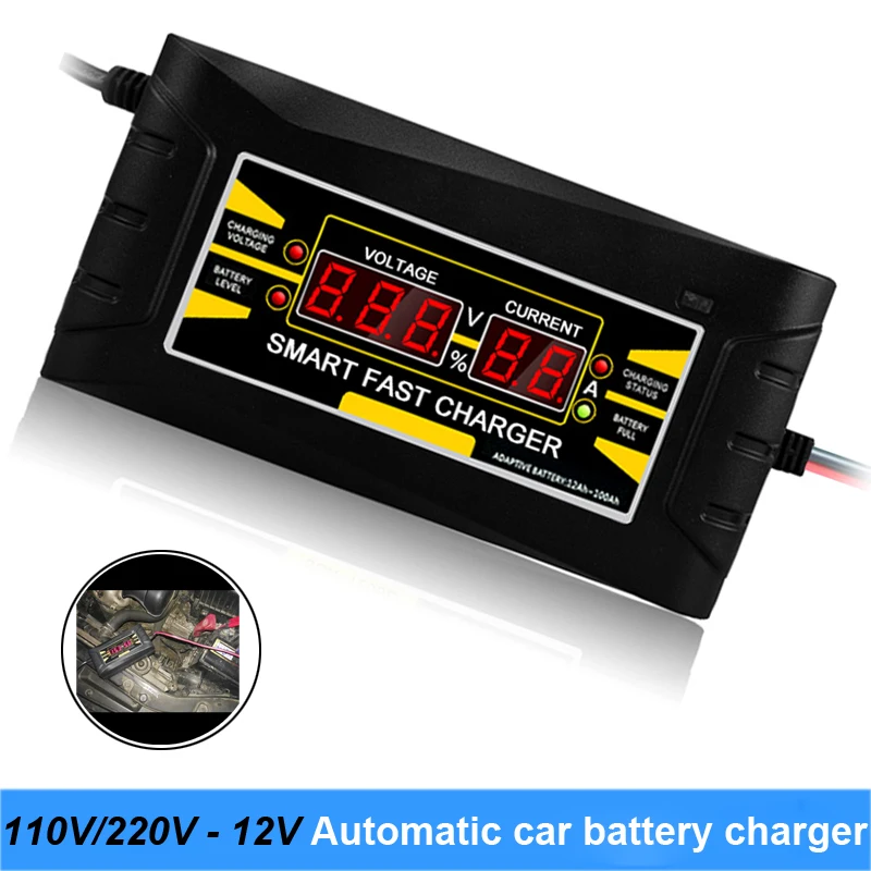 Full Automatic Car Battery Charger 110V/220V To 12V 6A 10A Smart Fast Power Charging Suitable for car motorcycle battery
Full Automatic Car Battery Charger 110V/220V To 12V 6A 10A Smart Fast Power Charging Suitable for car motorcycle battery