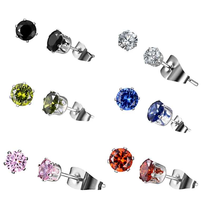 Fashion CZ 6 Prong Tragus Cartilage Stainless Steel Ear Stud Crystal Zircon Earrings Geometric Ear Piercing Jewelry Clear Boucle
Fashion CZ 6 Prong Tragus Cartilage Stainless Steel Ear Stud Crystal Zircon Earrings Geometric Ear Piercing Jewelry Clear Boucle