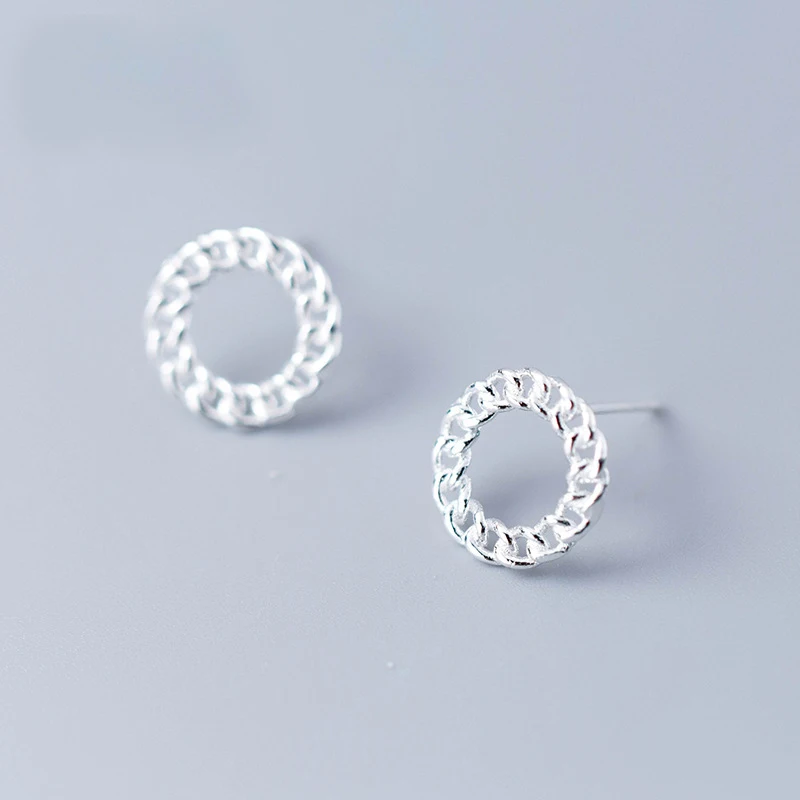 MloveAcc Pure 100% 925 Sterling Silver Round Circle Chain Pattern Stud Earrings for Women Girls Kids Jewelry Gift
MloveAcc Pure 100% 925 Sterling Silver Round Circle Chain Pattern Stud Earrings for Women Girls Kids Jewelry Gift