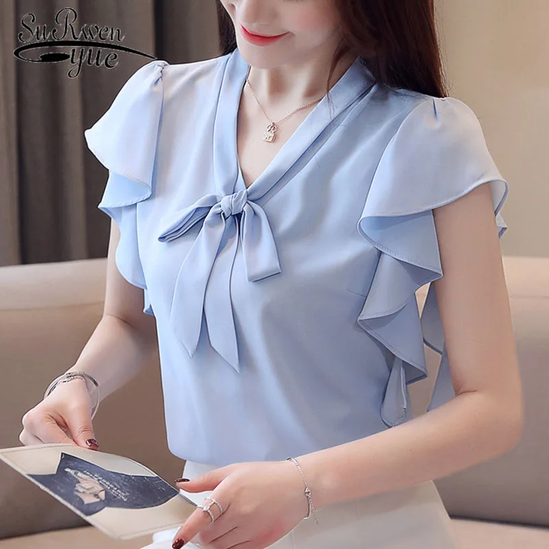 Fashion women tops and blouses 2019 ladies tops white blouse shirt bow shirts chiffon blouse V-Neck short sleeve shirt 4080 50
Fashion women tops and blouses 2019 ladies tops white blouse shirt bow shirts chiffon blouse V-Neck short sleeve shirt 4080 50