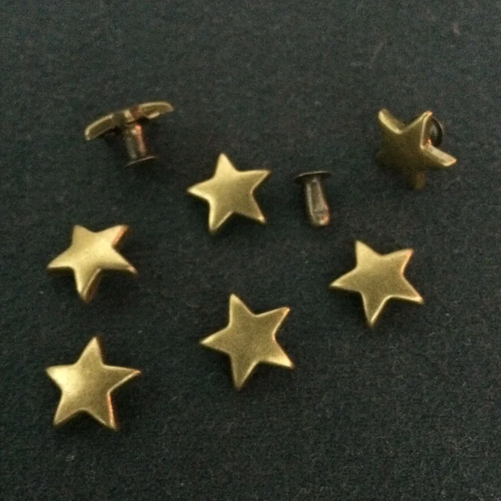100PCS 11MM Bronze Star Studs Punk Spike Studs Spots Fashion Rivet DIY Bags Belt Shoes Wallet Craft Fit For DIY Shipping Free
100PCS 11MM Bronze Star Studs Punk Spike Studs Spots Fashion Rivet DIY Bags Belt Shoes Wallet Craft Fit For DIY Shipping Free