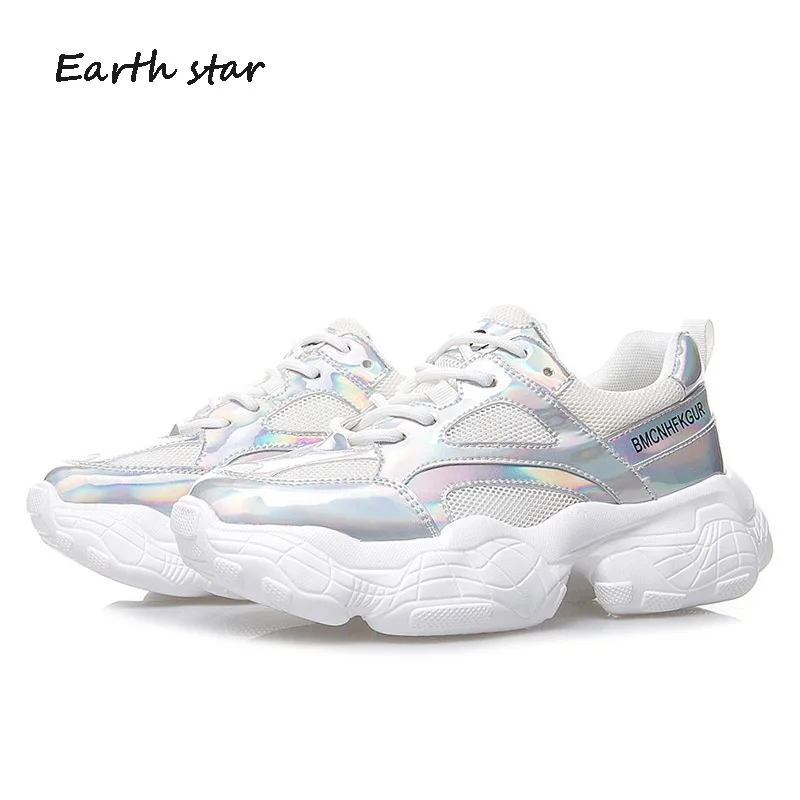 Casual Shoes Women Chunky Sneakers Platform chaussures femme Spring New zapatos de mujer Pink Ladies footware Patchwork Silver
Casual Shoes Women Chunky Sneakers Platform chaussures femme Spring New zapatos de mujer Pink Ladies footware Patchwork Silver