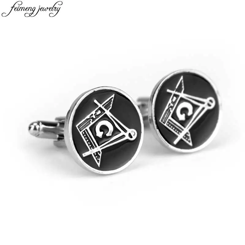 Masonic Cufflinks Charm Mason All Seeing Eye Round Square Black Enamel Alloy Cuff links Men's Fashion Brand Cuff button
Masonic Cufflinks Charm Mason All Seeing Eye Round Square Black Enamel Alloy Cuff links Men's Fashion Brand Cuff button