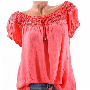 Women Plus Size 5XL Tops and Blouse Solid Short Sleeve Off Shoulder Loose Casual 2019 Summer Hollow Out Shirt Tee Large Boho Top
Women Plus Size 5XL Tops and Blouse Solid Short Sleeve Off Shoulder Loose Casual 2019 Summer Hollow Out Shirt Tee Large Boho Top