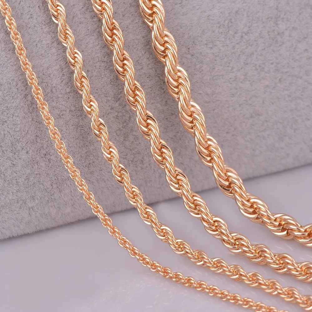 26" 28" 30" gold color rope chain necklace 2mm,3mm,4mm,5mm For pendant rope jewelry findings
26" 28" 30" gold color rope chain necklace 2mm,3mm,4mm,5mm For pendant rope jewelry findings
