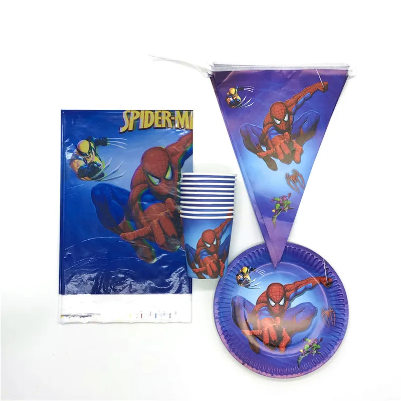 61pcs Spider-Man Theme Boy Birthday Party Paper Cups Plates Flags Wedding Engagement Spider-Man Tabblecove Supply 20People Use
61pcs Spider-Man Theme Boy Birthday Party Paper Cups Plates Flags Wedding Engagement Spider-Man Tabblecove Supply 20People Use