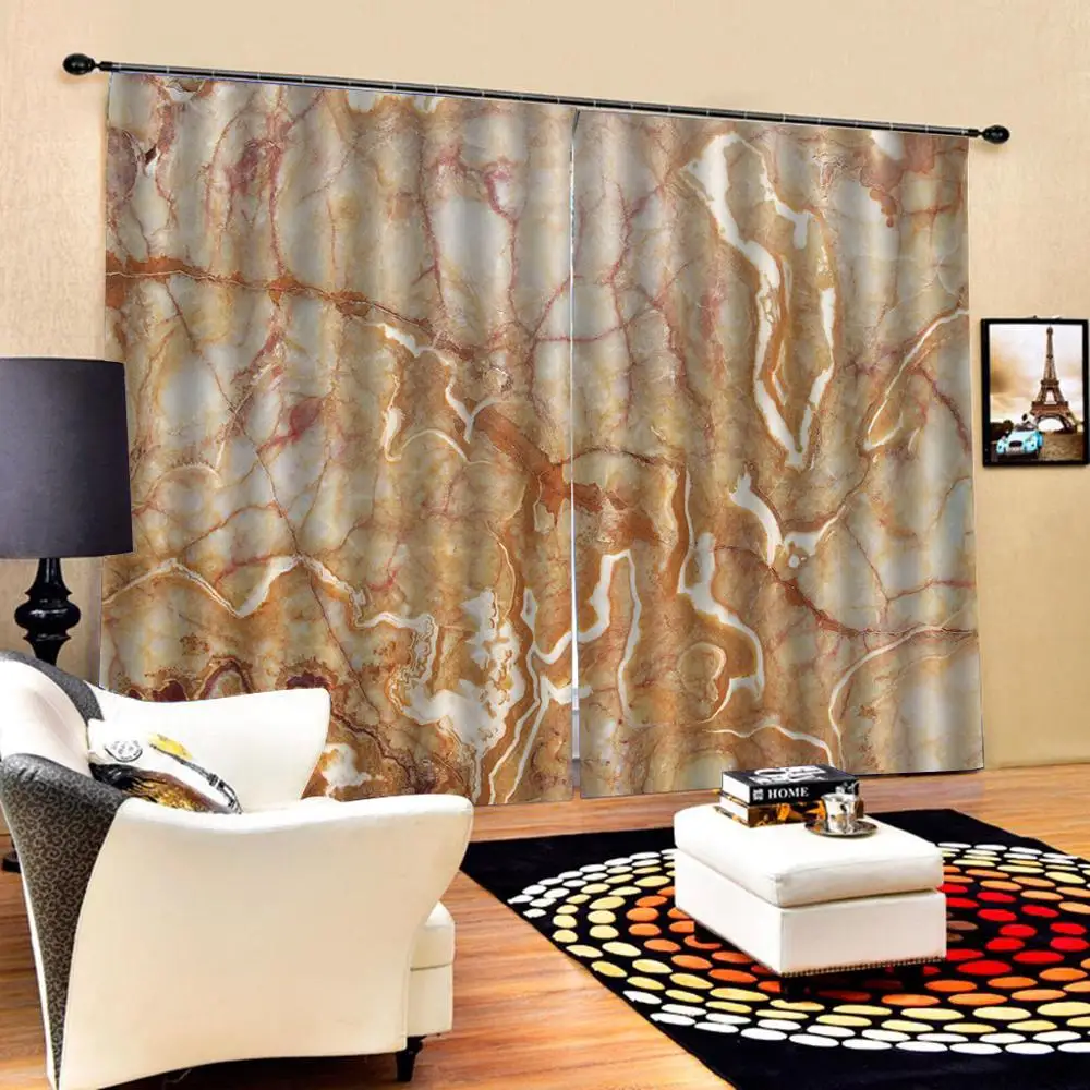 Customized size Luxury Blackout brown marble curtains for bedroom living room Blackout curtain Drapes Cortinas
Customized size Luxury Blackout brown marble curtains for bedroom living room Blackout curtain Drapes Cortinas