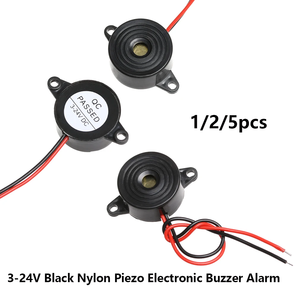 1/2/5pcs 3-24V Black Nylon Piezo Electronic Buzzer Alarm 23x12mm 95DB Continuous Sound Beeper with Tin Plated Copper Wire
1/2/5pcs 3-24V Black Nylon Piezo Electronic Buzzer Alarm 23x12mm 95DB Continuous Sound Beeper with Tin Plated Copper Wire