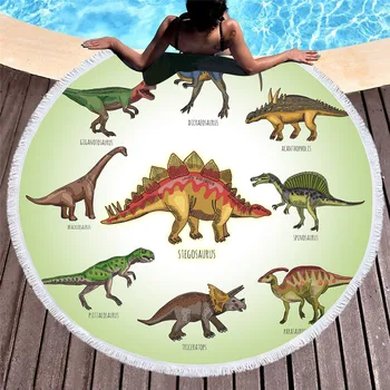 Dinosaur Round Beach Towel for kids Microfiber Large Summer Towel Toalla Cartoon 150cm Jurassic Printed Picnic Mat
Dinosaur Round Beach Towel for kids Microfiber Large Summer Towel Toalla Cartoon 150cm Jurassic Printed Picnic Mat
