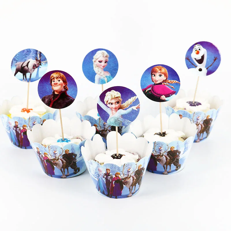 24pcs Anna and Elsa Cupcake Cake Wrappers Toppers Baby Shower Kids Children Birthday Party Decorative Supplies
24pcs Anna and Elsa Cupcake Cake Wrappers Toppers Baby Shower Kids Children Birthday Party Decorative Supplies